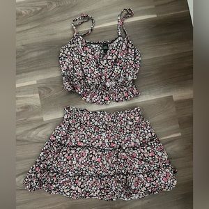 Tank top and skirt matching set